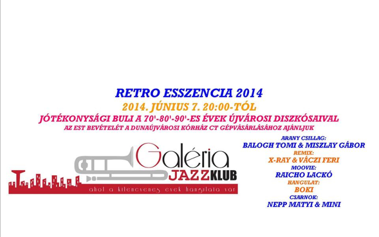 Jótékonysági retro buli a Galéria Jazz Klubban