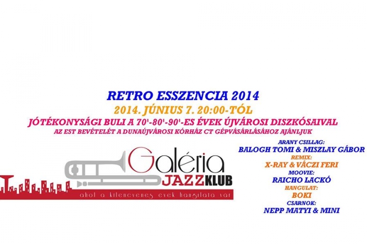 Jótékonysági retro buli a Galéria Jazz Klubban