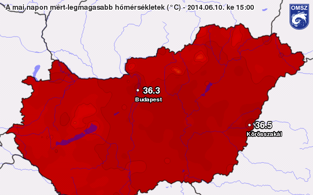 Megdőlt a budapesti melegrekord!