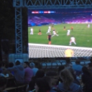 Horvátország - Anglia futball a Városháza téren